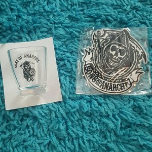 Sons of Anarchy vest patch & shotglass gift